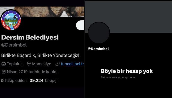 DEM Partisi Tunceli Belediyesi'nin adını 'Dersim' olarak değiştirdi!  X hesabı kapattı