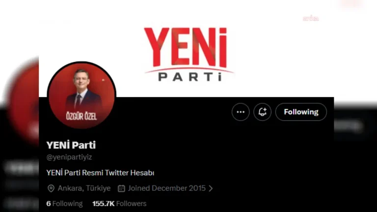 YENİ Parti’nin Resmi Sosyal Medya Hesabı Aktif Hale Getirildi